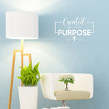 VWAQ Created with A Purpose Inspirational Wall Decal Religious Home Decor
