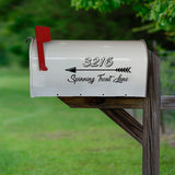 Mailbox Address Decal Set of 2 - Enter House Number & Address Personalized Arrow Mailbox Sticker Yard Sign VWAQ CMB38