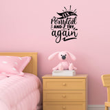 VWAQ Fix Your Ponytail and Try Again Inspirational Wall Decal Motivational Quote Kids Room Decor