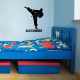 VWAQ Personalized Boys Karate Wall Decal Customized Kids Room Decor - CS100 