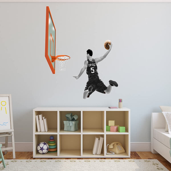 VWAQ Personalized Basketball Player Wall Decal Custom Name Sports - HOL60 