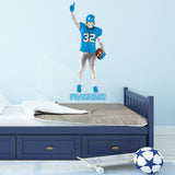 Custom Football Player Boy Wall Decal - Personalized Name Sports Wall Decor VWAQ - HOL66