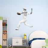 Left Handed Baseball Player Pitcher Fully Custom Wall Decal - HOL64L