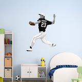 Left Handed Baseball Player Pitcher Fully Custom Wall Decal - HOL64L