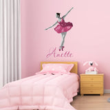 Custom Ballerina Girls Room Dance Wall Decal - HOL59