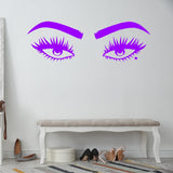 Eyes Vinyl Wall Decals Home Bathroom Mirror Decor - EWWD VWAQ - V2