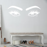 Eyes Vinyl Wall Decals Home Bathroom Mirror Decor - EWWD VWAQ - V2