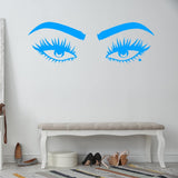 Eyes Vinyl Wall Decals Home Bathroom Mirror Decor - EWWD VWAQ - V2