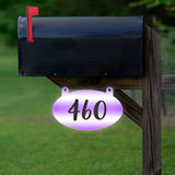 VWAQ Custom Hanging Aluminum Sign Mailbox Number - Double Sided Reflective Personalized Address Plaque - AS2S8