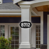 VWAQ Custom House Number Aluminum Sign Address Plaque for Home - Single Sided and Reflective Pre-Drilled Holes - AS3S1 Vertical