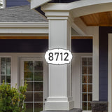 VWAQ Custom House Number Aluminum Sign Address Plaque for Home - Single Sided and Reflective Pre-Drilled Holes - AS3S1 Vertical 