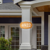 VWAQ Custom House Numbers Plaque Wood Design Address Sign - Single Sided and Reflective Pre-Drilled Holes - AS3S5 Vertical