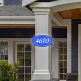 VWAQ Personalized Aluminum Plaque House Address Polka Dots Number Sign - Single Sided and Reflective Pre-Drilled Holes - AS3S10 Vertical