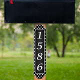 VWAQ Personalized Polka Dot Aluminum Sign for Mailbox Post Home Address Numbers Plaque - Single Sided and Reflective Pre-Drilled Holes - AS1S10 