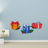 VWAQ Christmas Gifts Wall Decals Holiday Wall Decor Wall Stickers Peel and Stick - 3 PCS - PAS49