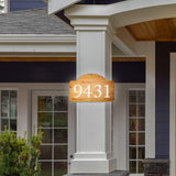 VWAQ Custom Aluminum Sign Home Numbers Address Wood Design Plaque - Single Sided and Reflective Pre-Drilled Holes - AS4S5 Vertical