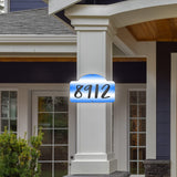 VWAQ Custom Reflective Address Signs for Houses Aluminum Plaque Home Numbers - Single Sided with Pre-Drilled Holes - AS4S8 Vertical 