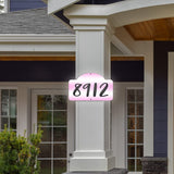 VWAQ Custom Reflective Address Signs for Houses Aluminum Plaque Home Numbers - Single Sided with Pre-Drilled Holes - AS4S8 Vertical