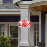 VWAQ Custom Aluminum Sign House Address Buffalo Plaid Numbers Plaque - Single Sided and Reflective Pre-Drilled Holes - AS4S9 Vertical