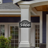 VWAQ Personalized Reflective Address Numbers Aluminum Sign Polka Dots Plaque - Single Sided Pre-Drilled Holes - AS4S10 Vertical 