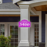 VWAQ Personalized Reflective Address Numbers Aluminum Sign Polka Dots Plaque - Single Sided Pre-Drilled Holes - AS4S10 Vertical
