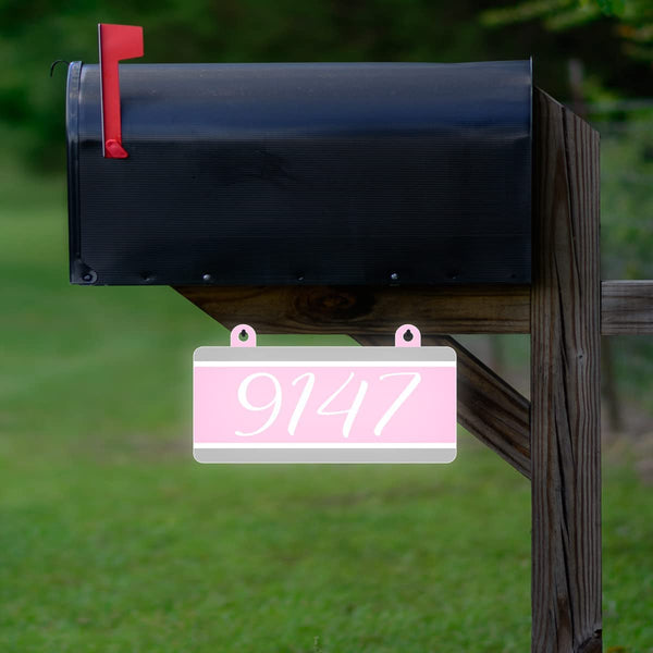 VWAQ Personalized Reflective Sign Address Numbers Hanging Aluminum Pla