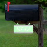 VWAQ Personalized Reflective Sign Address Numbers Hanging Aluminum Plaque for Mailbox Post - Double Sided - AS5S7