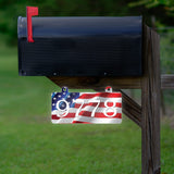 VWAQ Personalized Reflective Address Hanging Plaque for Mailbox American Flag Aluminum Sign Home Numbers - Double Sided - AS5S2