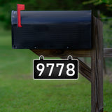 VWAQ Custom Hanging Reflective Address Sign for Mailbox Aluminum Plaque House Numbers - Double Sided - AS5S1