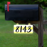 VWAQ Personalized Reflective Sign Home Address Numbers Hanging Aluminum Plaque for Mailbox Post - Double Sided - AS5S8