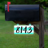 VWAQ Personalized Reflective Sign Home Address Numbers Hanging Aluminum Plaque for Mailbox Post - Double Sided - AS5S8