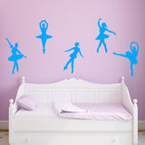 VWAQ Dancing Ballerina Wall Decals - Girls Room Wall Art - Variety Pack - 5 PCS