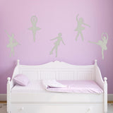 VWAQ Dancing Ballerina Wall Decals - Girls Room Wall Art - Variety Pack - 5 PCS