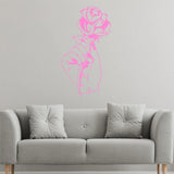 VWAQ Hand Holding Rose Artwork Wall Decal - Tattoo Vinyl Wall Art Sticker Home Decoration
