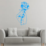 VWAQ Hand Holding Rose Artwork Wall Decal - Tattoo Vinyl Wall Art Sticker Home Decoration