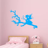 VWAQ Fairy Tree Branch Wall Decal for Girls Bedroom - Nursery Decor Vinyl Removable Sticker