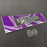 VWAQ Personalized Purple Marble Name Plate for Wall - Clear Acrylic Glass - Custom Office Decor Nameplate Sign Gift - WACS42