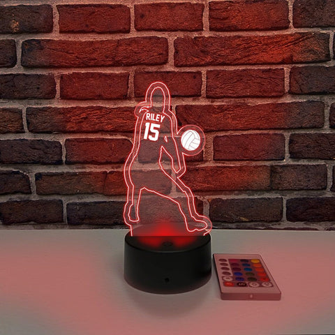 Custom Volleyball Team Gifts, Desk Lamp Ornament Light Up Sign, Neon - Esque, Girls Volleyball VWAQ ACR23