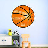 VWAQ Peel and Stick Personalized Name Basketball Vinyl Wall Decal - BB1 - VWAQ Vinyl Wall Art Quotes and Prints