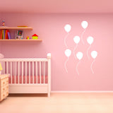 VWAQ Peel and Stick Pack of 7 Balloons Vinyl Wall Decal (Choose Color) - VWAQ Vinyl Wall Art Quotes and Prints