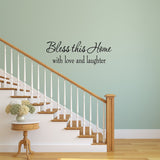VWAQ Bless This Home with Love & Laughter Faith Wall Quotes Decals - VWAQ Vinyl Wall Art Quotes and Prints