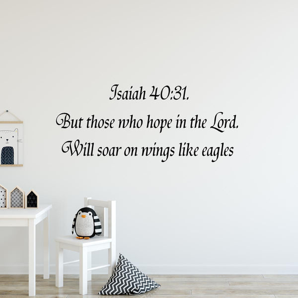 VWAQ Isaiah 40:31 Bible Wall Quotes Decal But Those Who Hope in the Lord - VWAQ Vinyl Wall Art Quotes and Prints