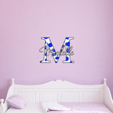 VWAQ Cow Print Monogram Custom Name Peel & Stick Wall Decal for Kids Room - CC1 - VWAQ Vinyl Wall Art Quotes and Prints