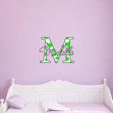 VWAQ Cow Print Monogram Custom Name Peel & Stick Wall Decal for Kids Room - CC1 - VWAQ Vinyl Wall Art Quotes and Prints