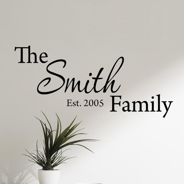 VWAQ Custom Family Name Wall Decal Personalized Decal with Your Family Name CS1 - VWAQ Vinyl Wall Art Quotes and Prints