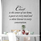 VWAQ Christ is the Center of Our Home Faith Wall Quotes Decal - VWAQ Vinyl Wall Art Quotes and Prints