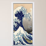 VWAQ The Great Wave Off Kanagawa Door Mural - Japanese - Ocean Door Wrap Decal Decor - DM5