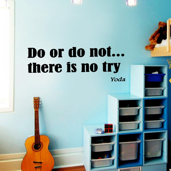 VWAQ Do or Do Not There Is No Try Yoda Wall Quotes Decal - VWAQ Vinyl Wall Art Quotes and Prints