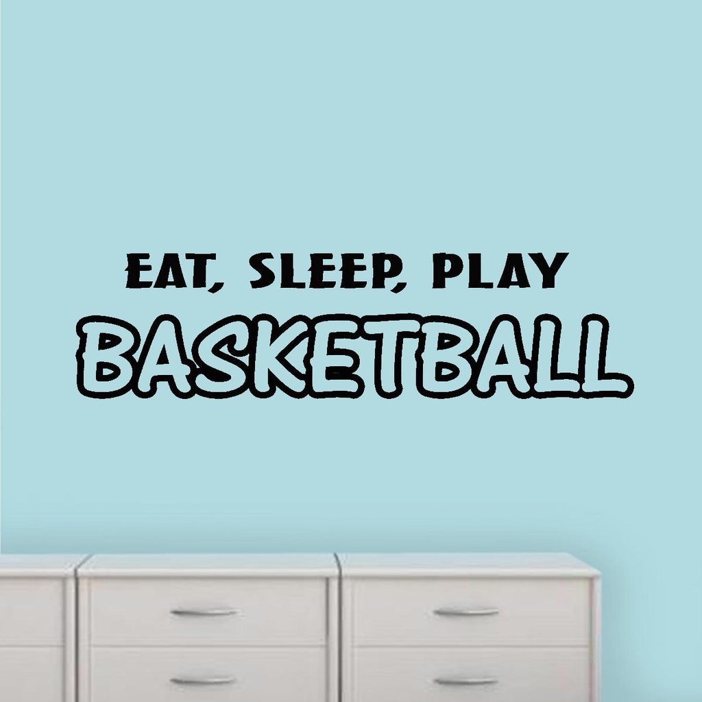Eat Sleep Play Basketball Sports Wall Quotes Decal
