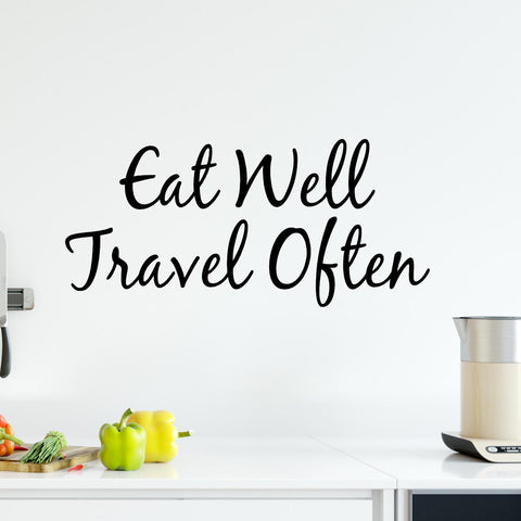 VWAQ Eat Well, Travel Often, Love Much Wall Quotes Decal - VWAQ Vinyl Wall Art Quotes and Prints